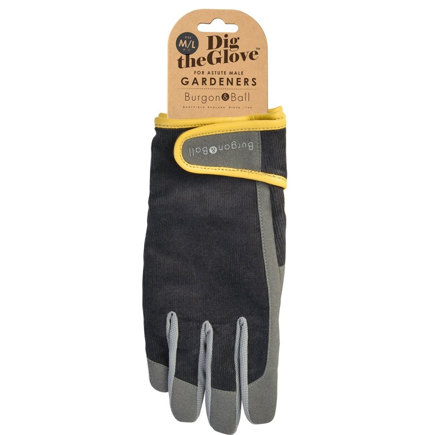 Accessories Burgon & Ball Men'S Gloves | Dig The Glove-Slate Corduroy-L/Xl