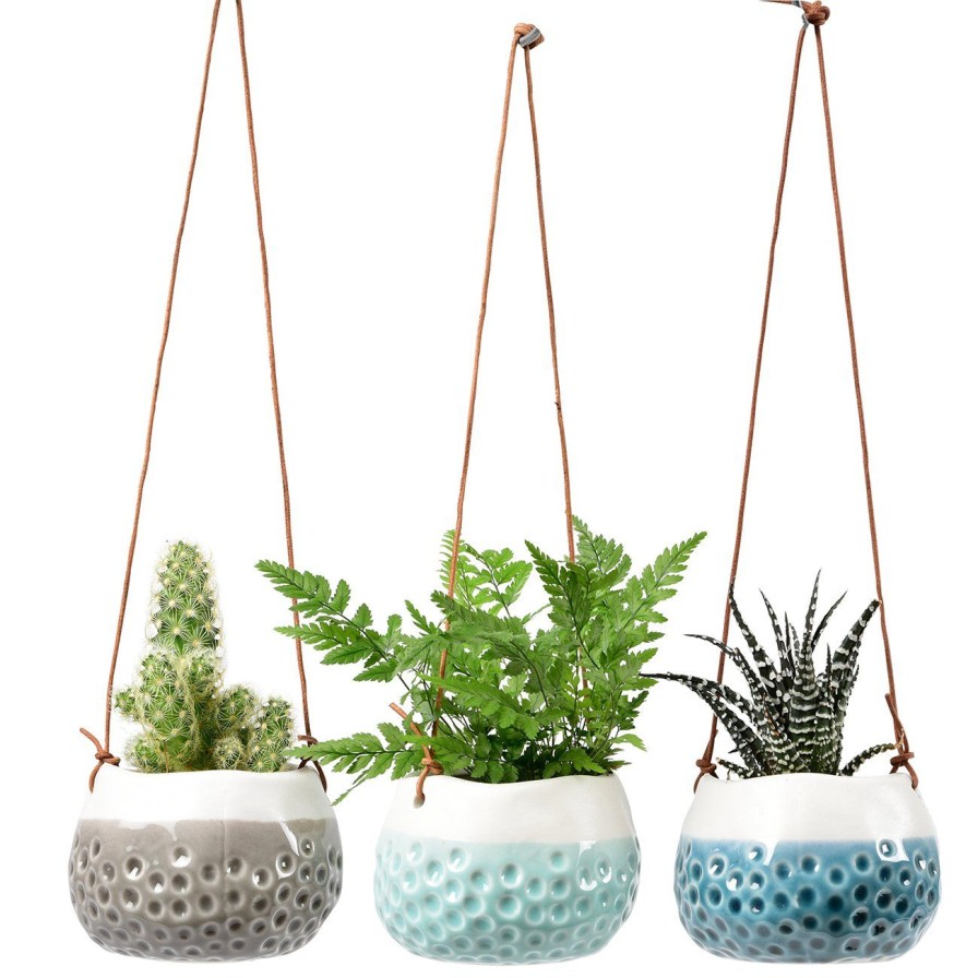 Accessories Burgon & Ball Indoor Plant Pots & Vases | Trio Of 'Baby Dotty' Hanging Pots