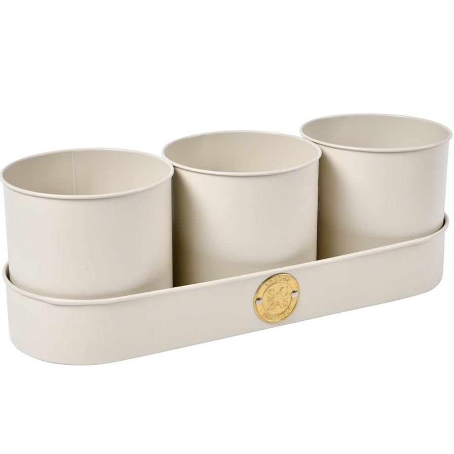 Accessories Burgon & Ball Indoor Plant Pots & Vases | Sophie Conran Herb Pots-Buttermilk