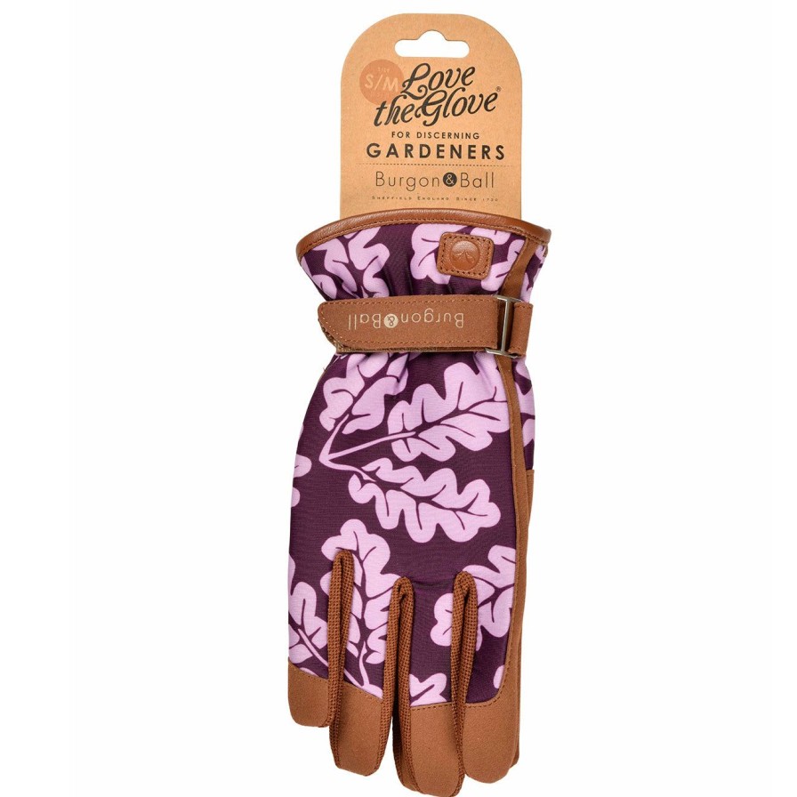 Accessories Burgon & Ball Women'S Gloves | Love The Glove-Oak Leaf Plum-S/M