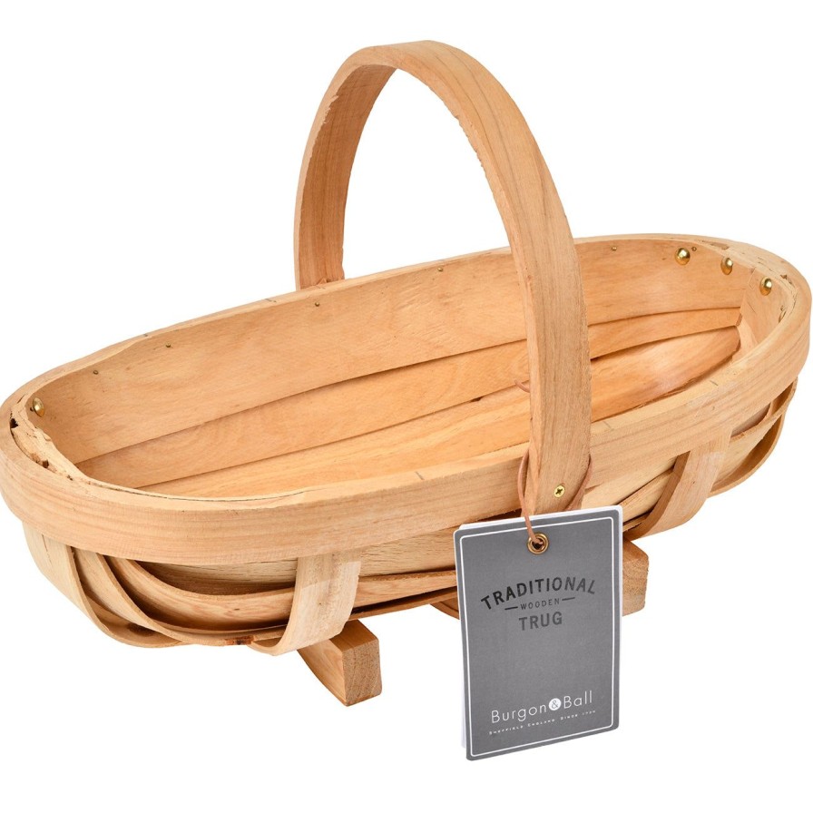 Accessories Burgon & Ball Trugs & Baskets | Traditional Wooden Trug-Medium