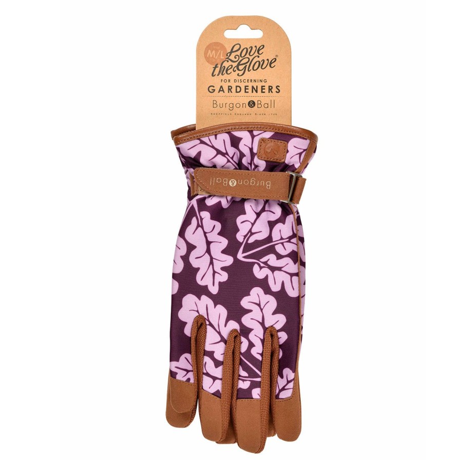 Accessories Burgon & Ball Women'S Gloves | Love The Glove-Oak Leaf Plum-M/L