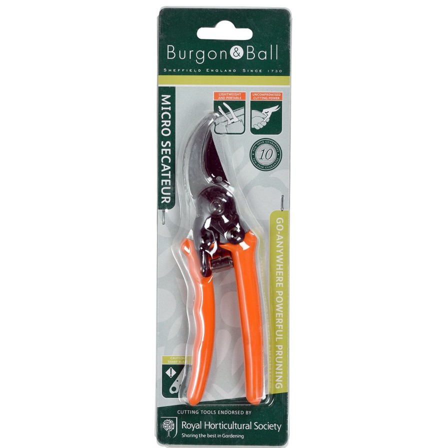 Tools Burgon & Ball Secateurs | Micro Secateur-Rhs Endorsed Terracotta Handle