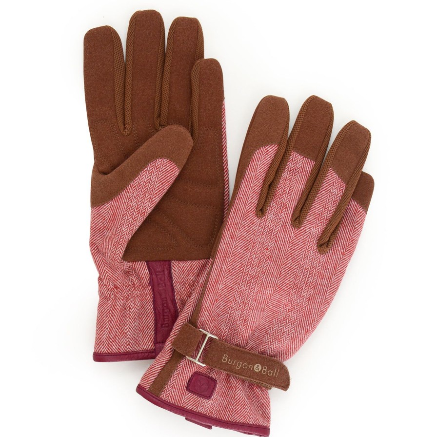 Accessories Burgon & Ball Women'S Gloves | Love The Glove-Red Tweed-M/L