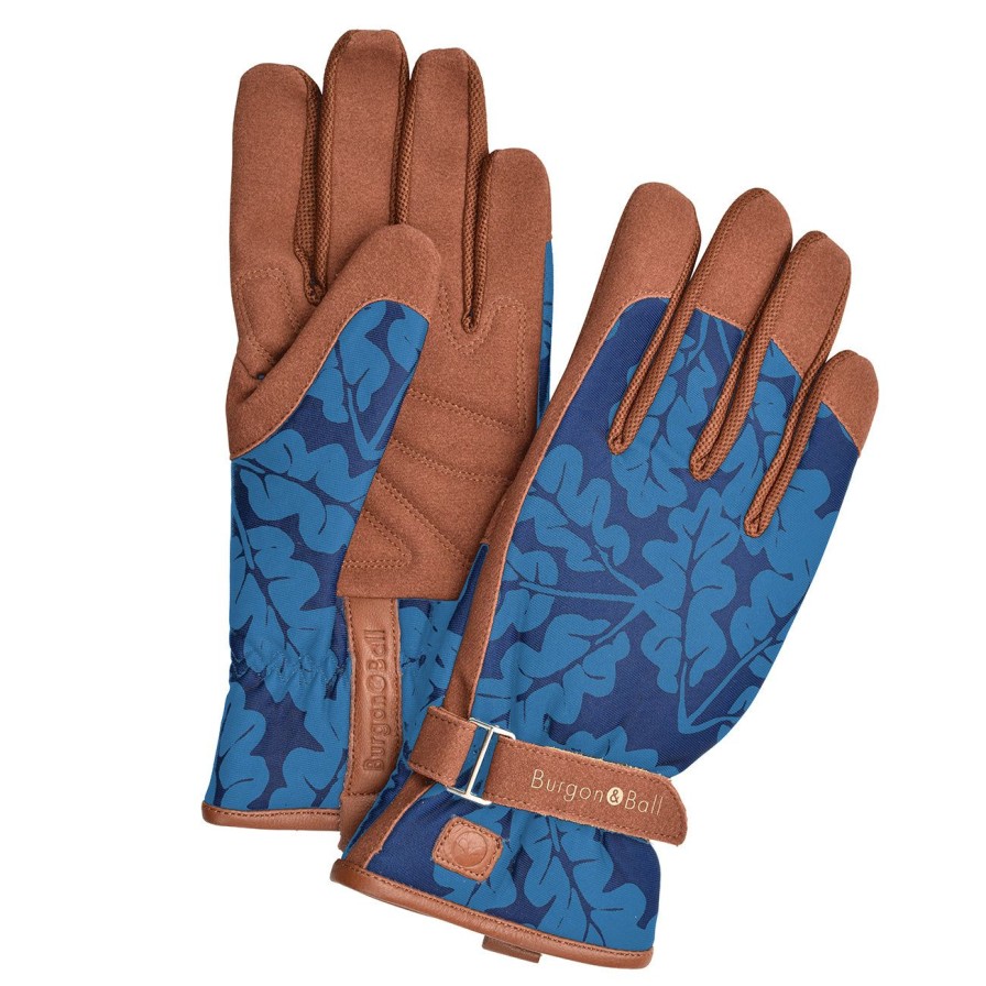 Accessories Burgon & Ball Women'S Gloves | Love The Glove-Oak Leaf Navy-M/L