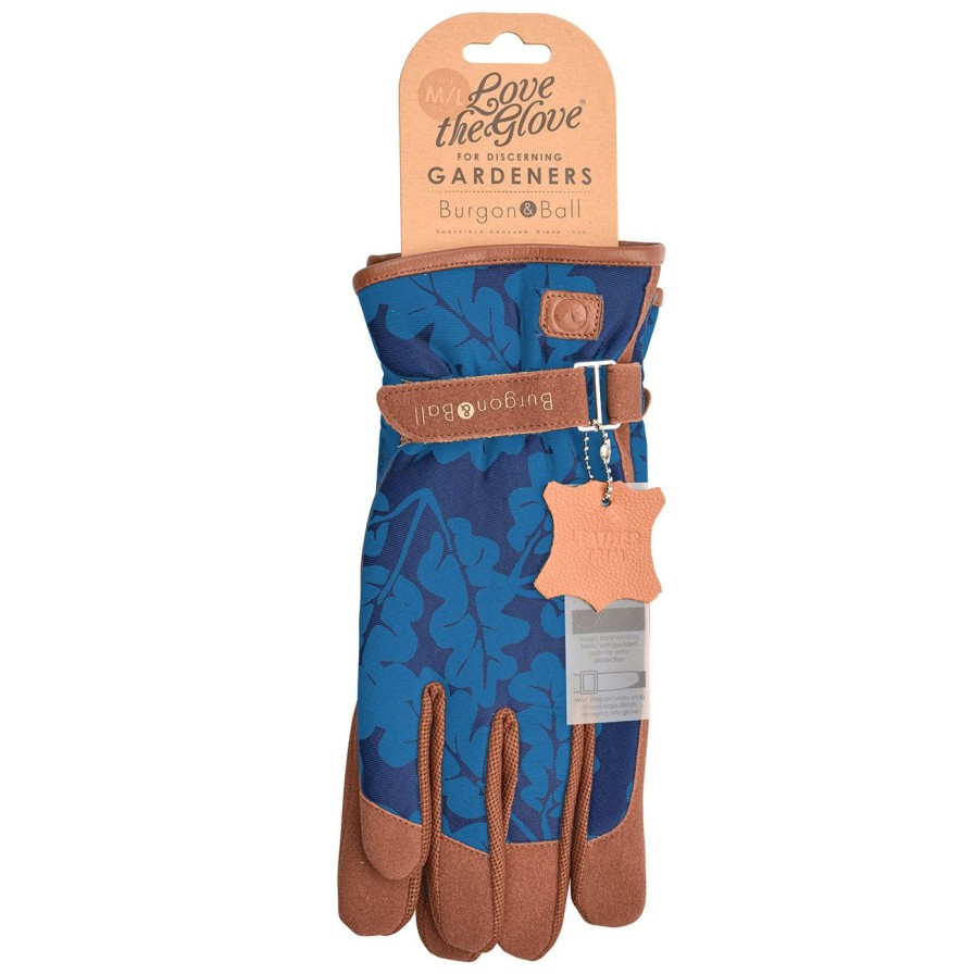 Accessories Burgon & Ball Women'S Gloves | Love The Glove-Oak Leaf Navy-M/L