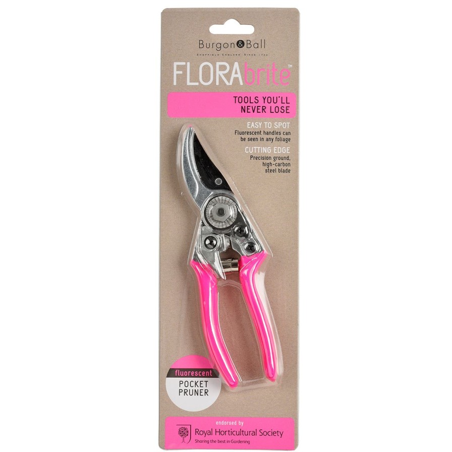 Tools Burgon & Ball Secateurs | Florabrite® Pink Pocket Pruner