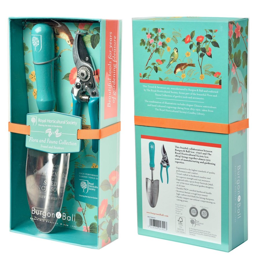 Tools Burgon & Ball Secateurs | Flora And Fauna Trowel And Secateurs