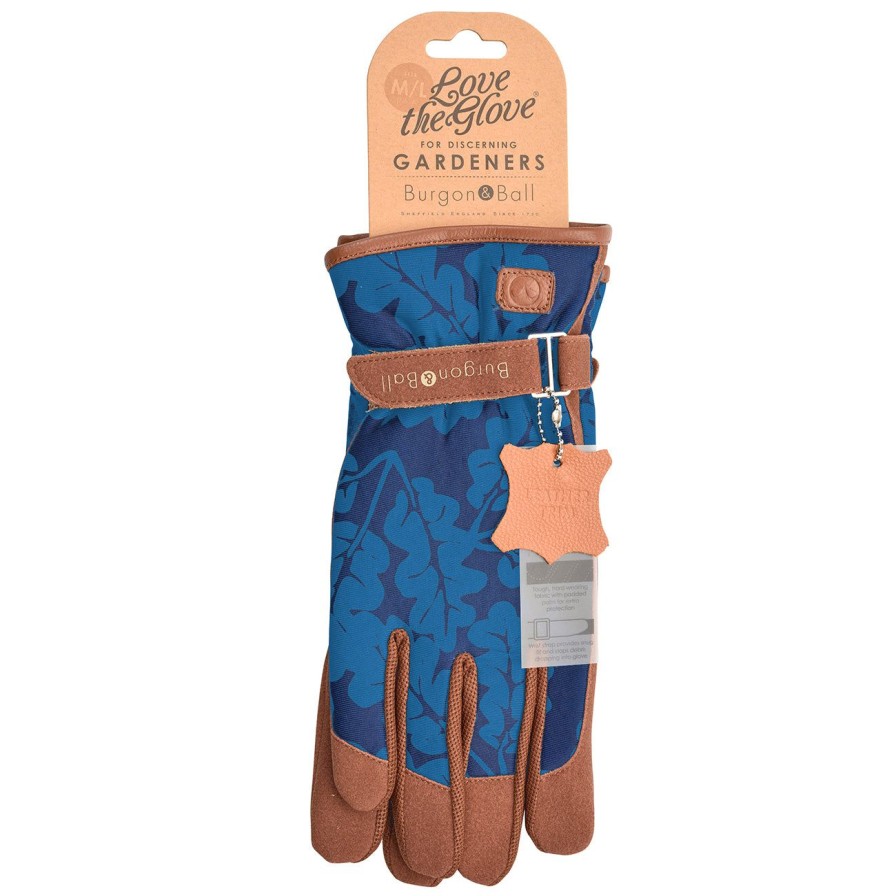 Accessories Burgon & Ball Women'S Gloves | Love The Glove-Oak Leaf Navy-S/M