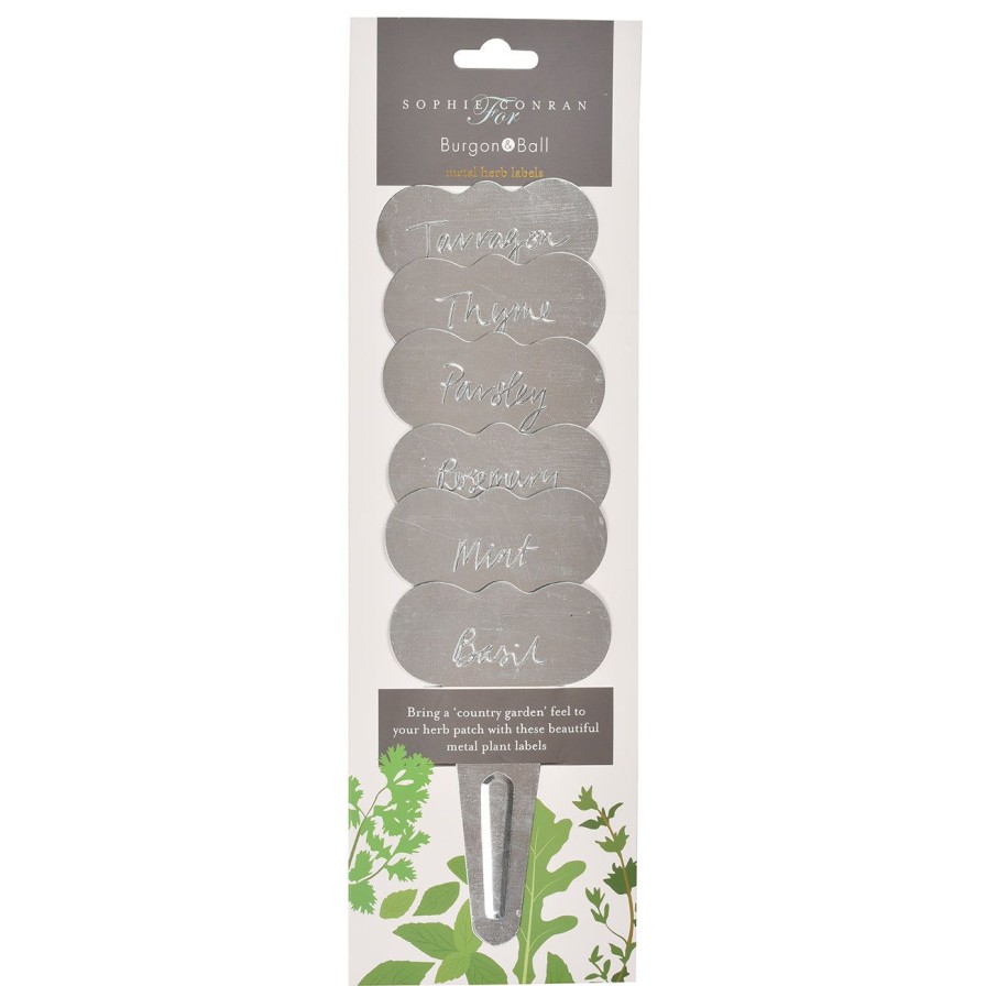 Accessories Burgon & Ball Grow Your Own Herbs | Sophie Conran Metal Herb Labels