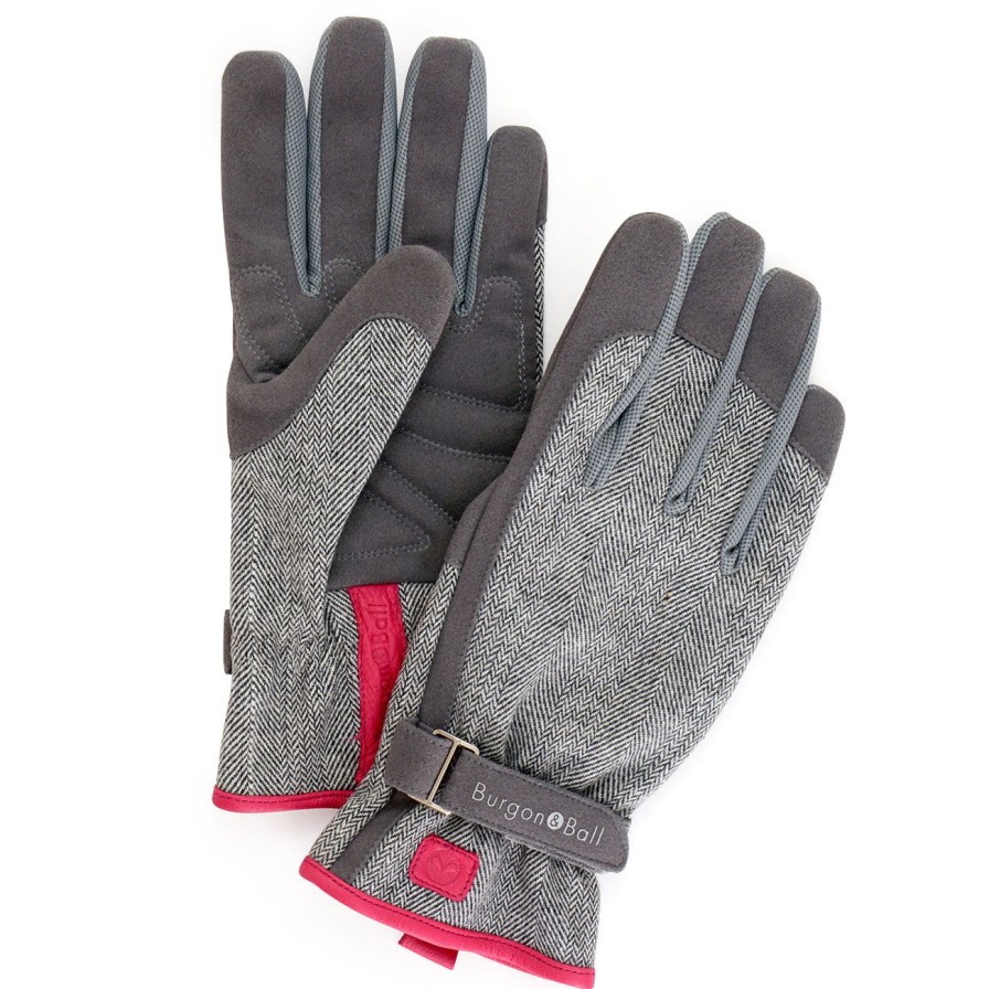 Accessories Burgon & Ball Women'S Gloves | Love The Glove-Grey Tweed M/L