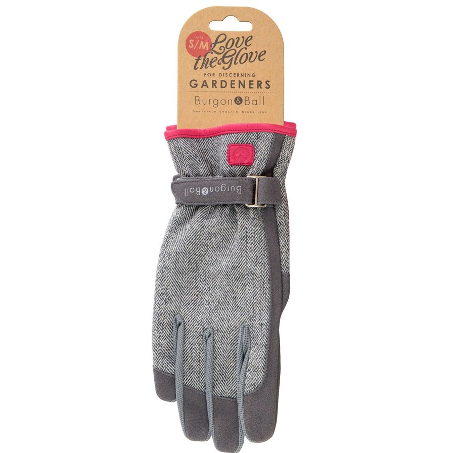 Accessories Burgon & Ball Women'S Gloves | Love The Glove-Grey Tweed M/L