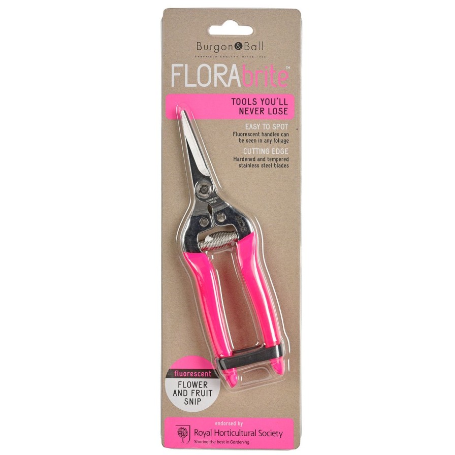 Tools Burgon & Ball Hand Shears & Snips | Florabrite® Pink Flower & Fruit Snip