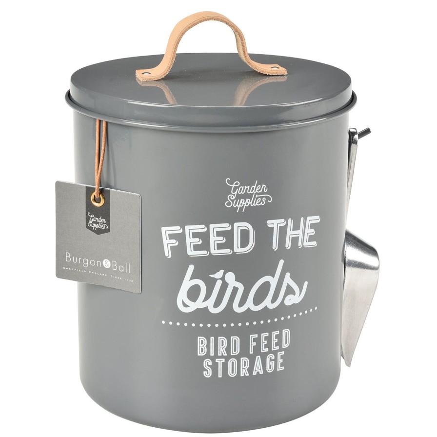 Accessories Burgon & Ball Wild Bird Care | Feed The Birds' Bird Food Tin-Charcoal