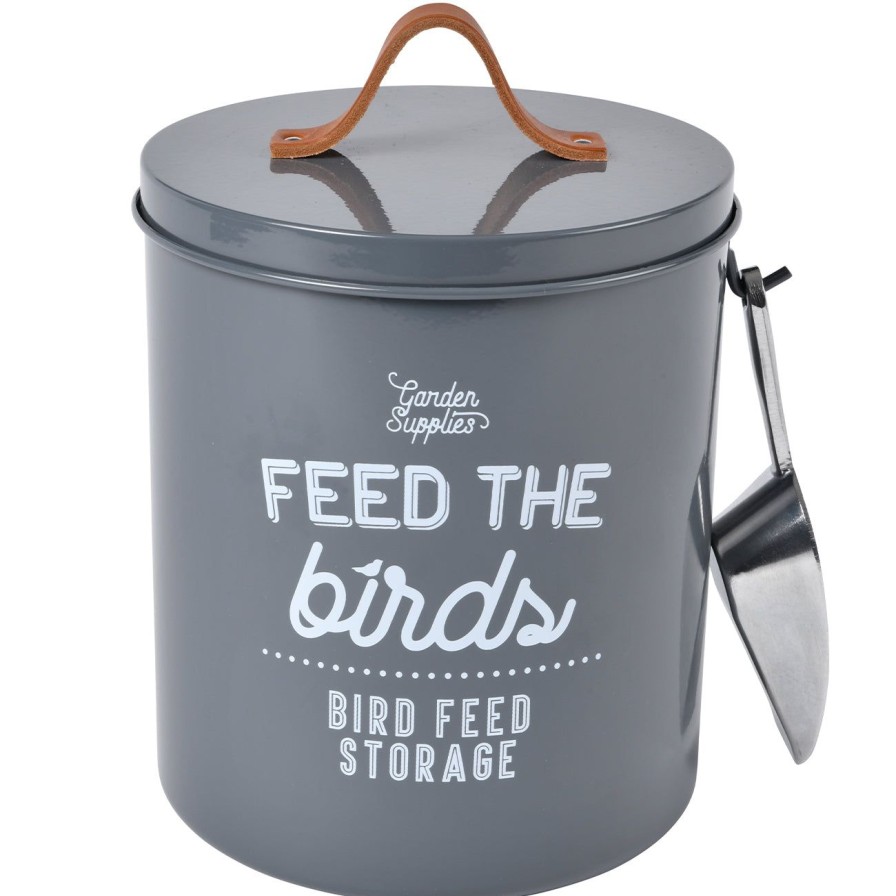 Accessories Burgon & Ball Wild Bird Care | Feed The Birds' Bird Food Tin-Charcoal