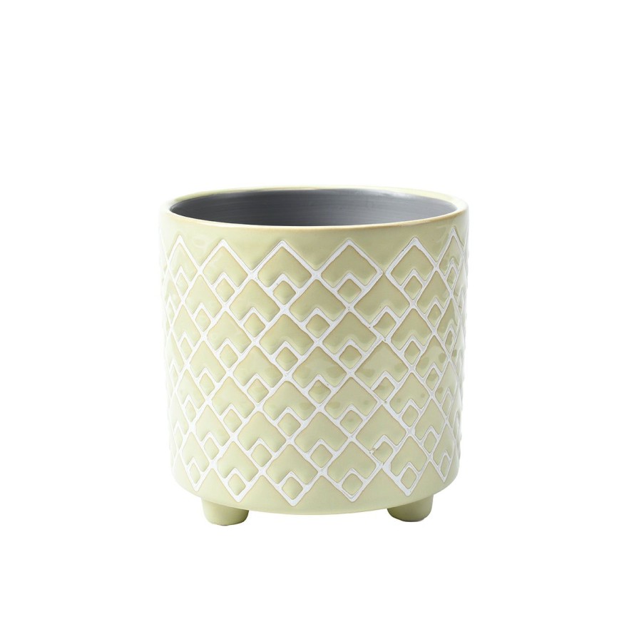 Accessories Burgon & Ball Indoor Plant Pots & Vases | Bilbao Pale Jade Glazed Pot-Large