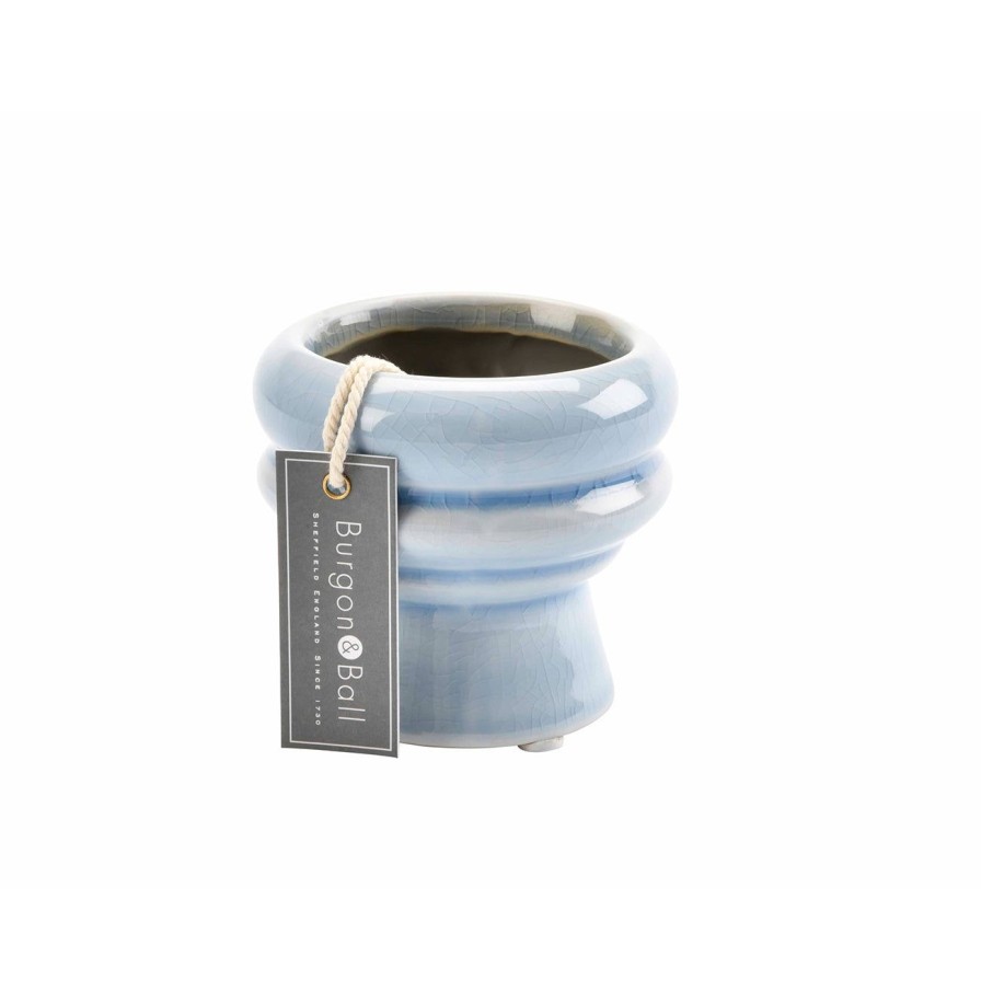 Accessories Burgon & Ball Indoor Plant Pots & Vases | Florence Glazed Pot-Light Blue