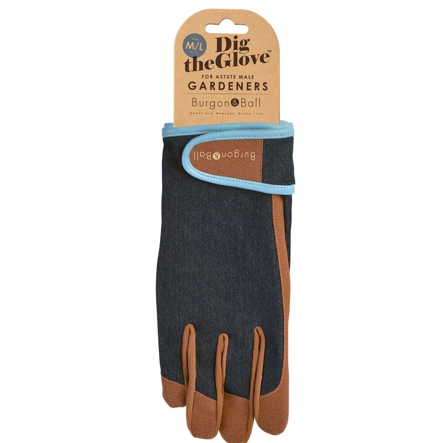 Agriculture Burgon & Ball Gloves | Dig The Glove-Denim-M/L