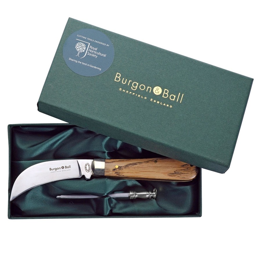 Tools Burgon & Ball Knives | Classic Pruning Knife & Steel Gift Set