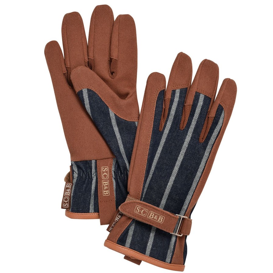 Accessories Burgon & Ball Women'S Gloves | Sophie Conran Everyday Gloves-Ticking