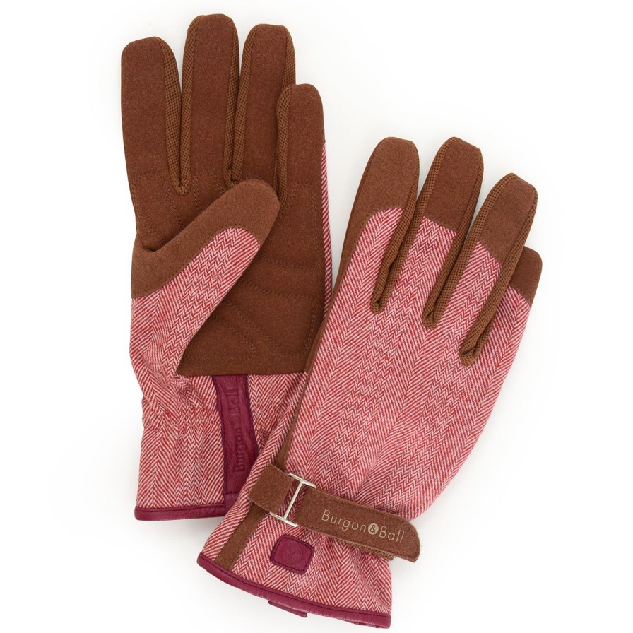 Accessories Burgon & Ball Women'S Gloves | Love The Glove-Red Tweed-S/M