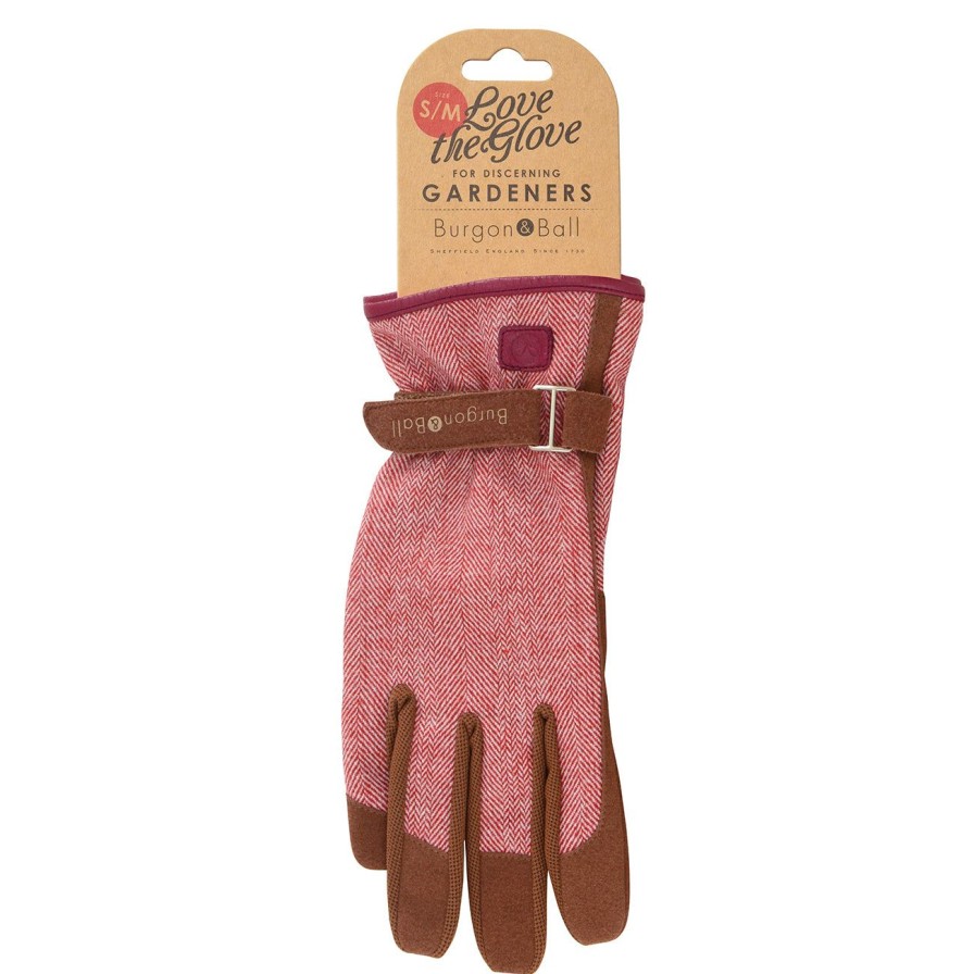 Accessories Burgon & Ball Women'S Gloves | Love The Glove-Red Tweed-S/M