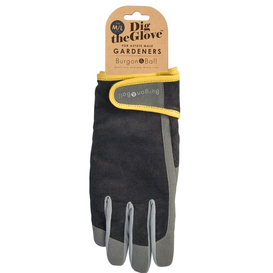 Accessories Burgon & Ball Men'S Gloves | Dig The Glove-Slate Corduroy-M/L