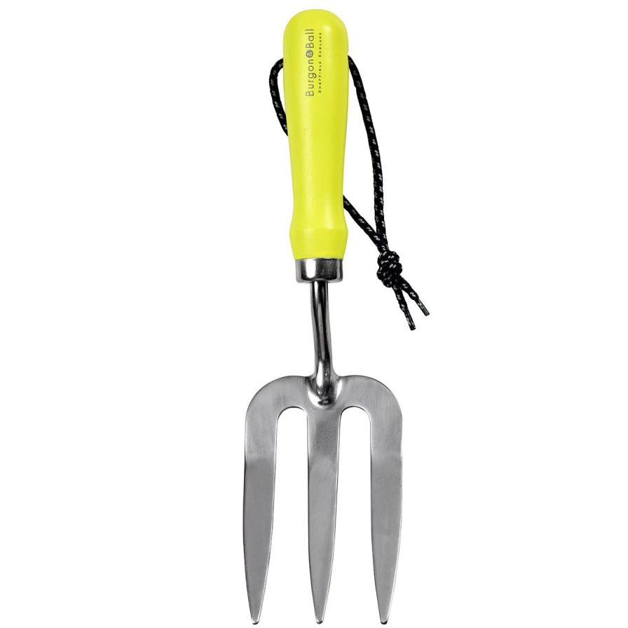 Tools Burgon & Ball Forks, Hoes & Cultivators | Florabrite® Yellow Hand Fork