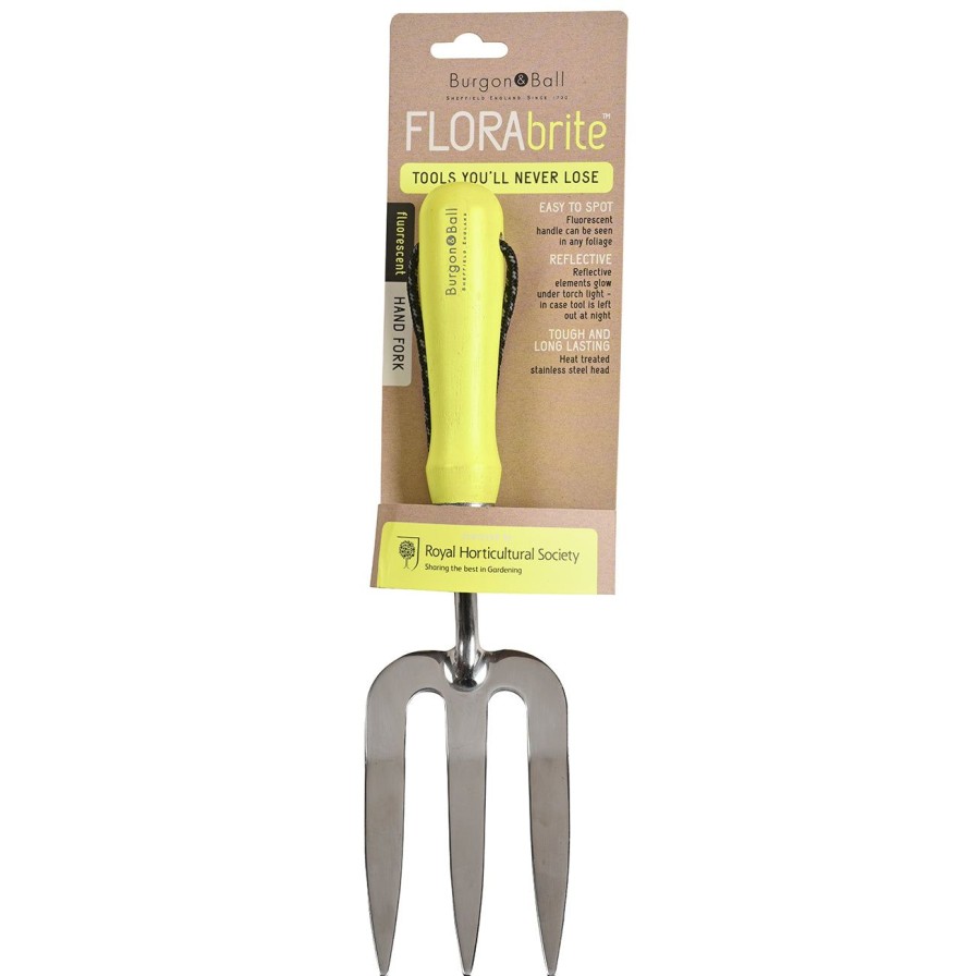 Tools Burgon & Ball Forks, Hoes & Cultivators | Florabrite® Yellow Hand Fork