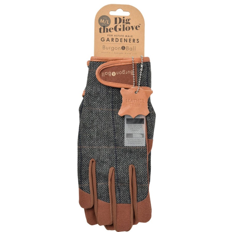 Agriculture Burgon & Ball Gloves | Dig The Glove-Tweed-L/Xl