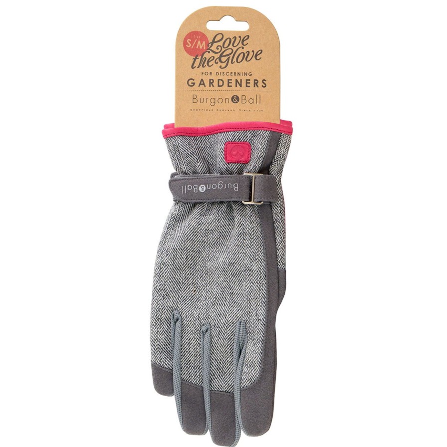 Accessories Burgon & Ball Women'S Gloves | Love The Glove-Grey Tweed S/M