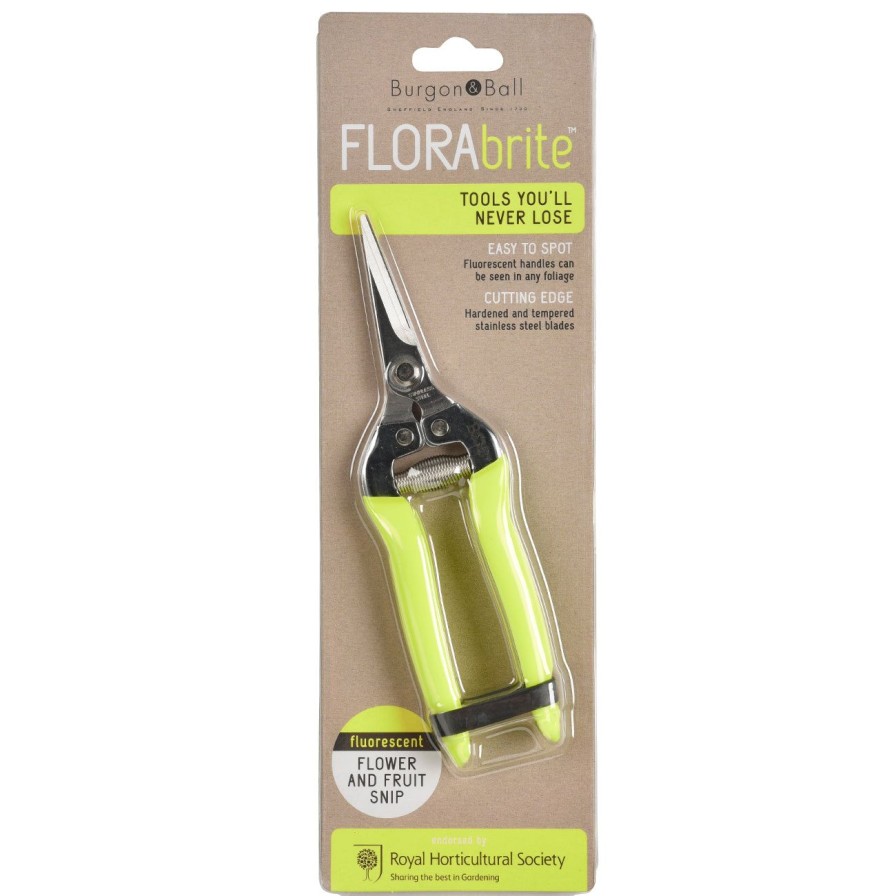 Tools Burgon & Ball Florists' Tools | Florabrite® Yellow Flower & Fruit Snip