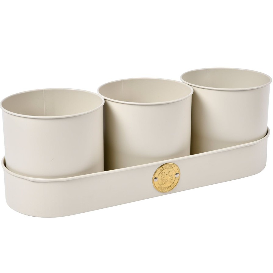 Accessories Burgon & Ball Grow Your Own Herbs | Sophie Conran Herb Pots-Buttermilk