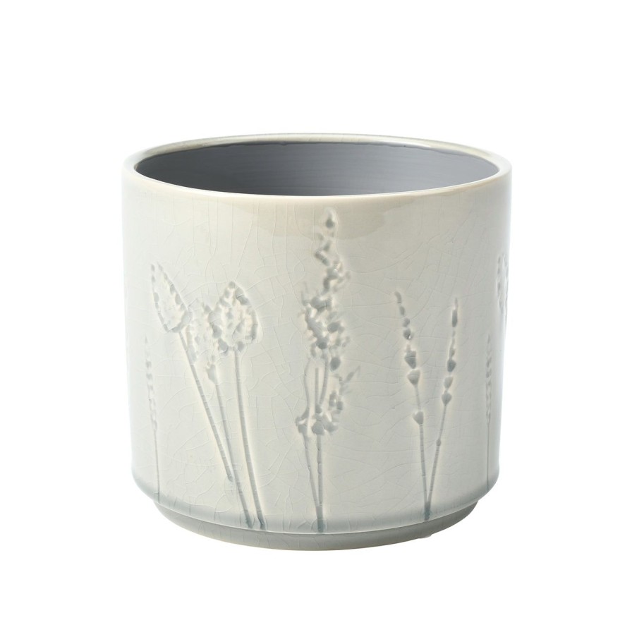 Accessories Burgon & Ball Indoor Plant Pots & Vases | Provence Grey Glazed Pot-Large