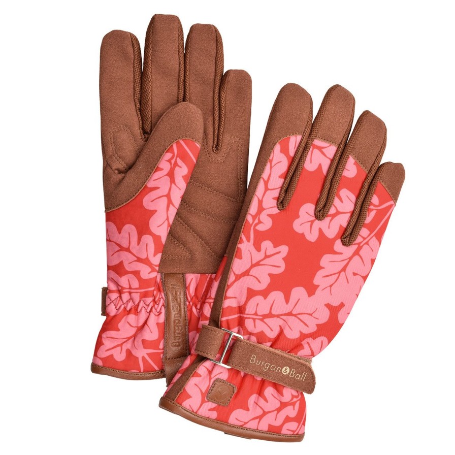 Accessories Burgon & Ball Women'S Gloves | Love The Glove-Oak Leaf Poppy-M/L